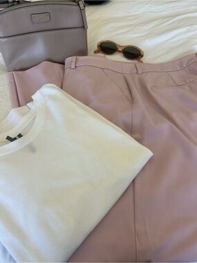 Express pink High-Waist Tailored Trousers